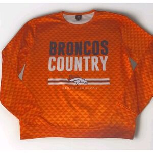 NFL Denver Broncos Orange Graphic Sweatshirt Men's Size XL "Broncos Country"